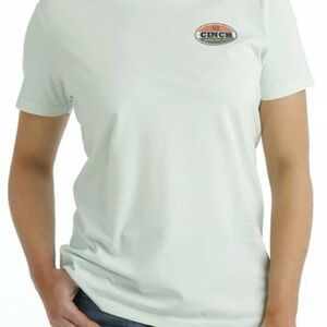 Cinch| Cute Light Mint Green American Rodeo Western T-Shirt Sz XL